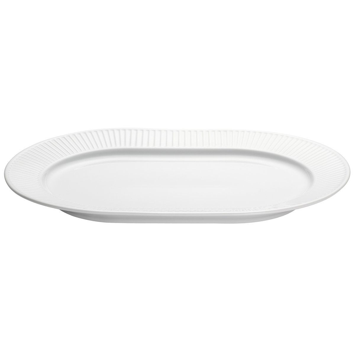 pillivuyt assiette de service ovale plissé blanc