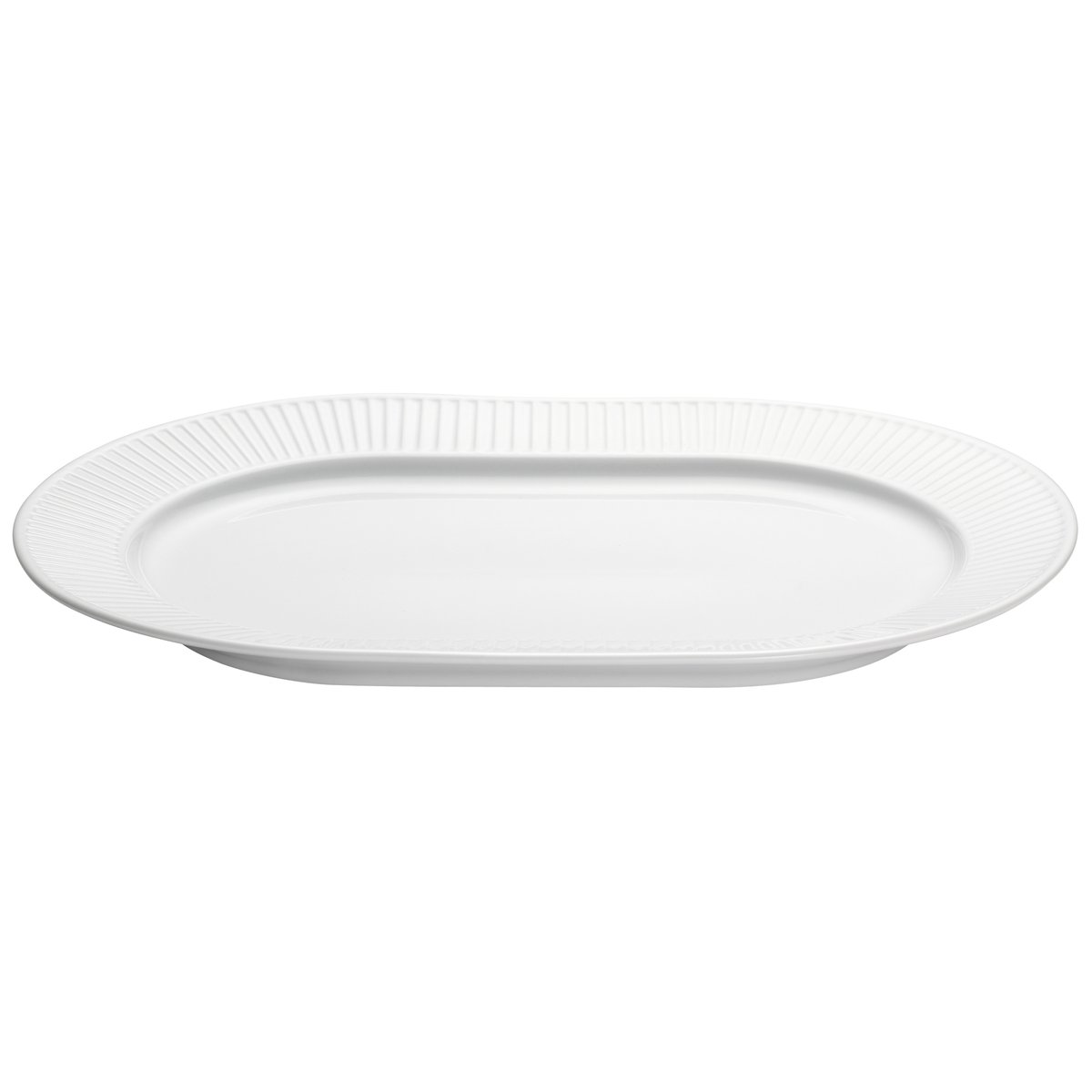 Pillivuyt Assiette de service ovale Plissé Blanc | Design Scandinave | Plats de service & plateaux | Blanc