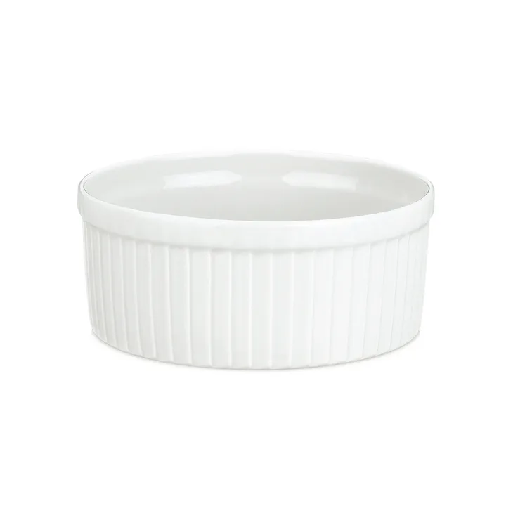 Moule à Soufflé En Porcelaine Pillivuyt - Décor Citron - Occasion (rayures Minimes)