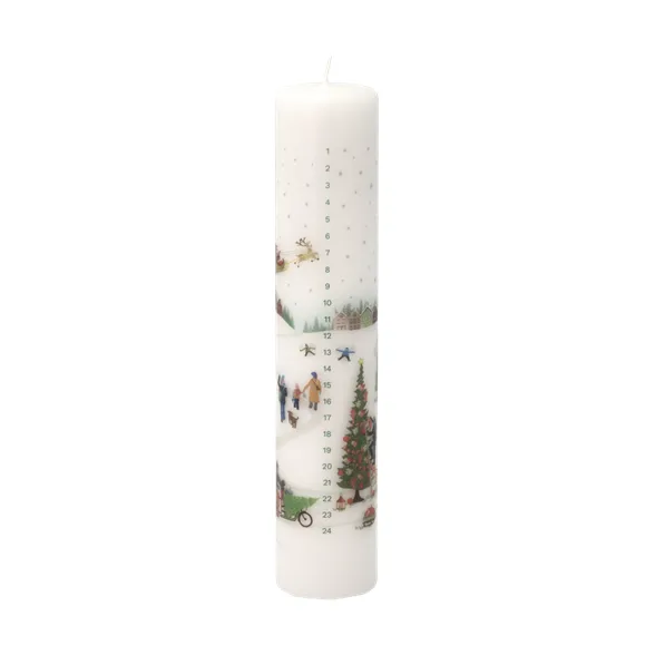 Bougie de calendrier Vinter Ø5x25 cm - Blanc - Pillivuyt