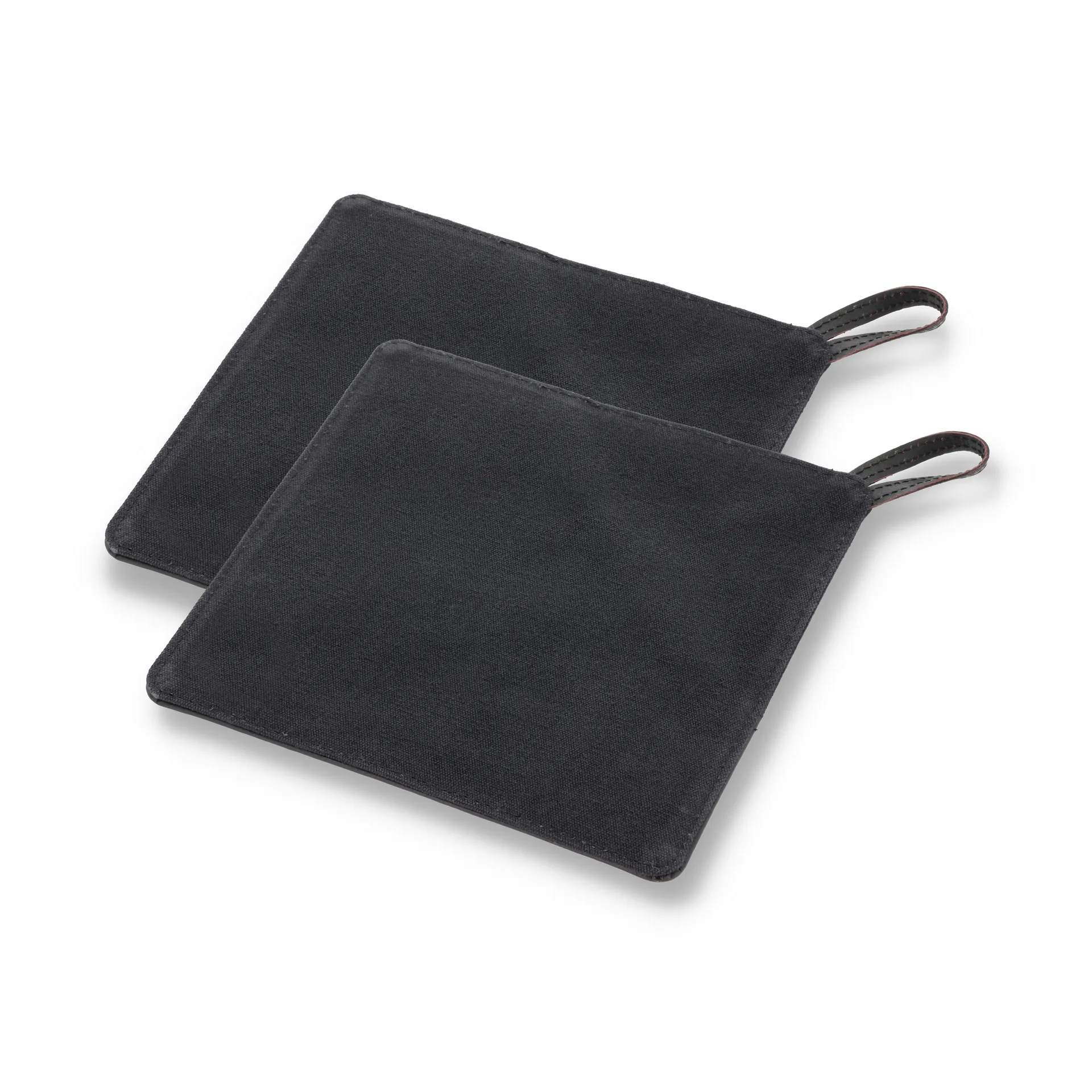 Manique Pillivuyt Gourmet 20,5x20,5 cm, lot de 2, Cuir noir Pillivuyt