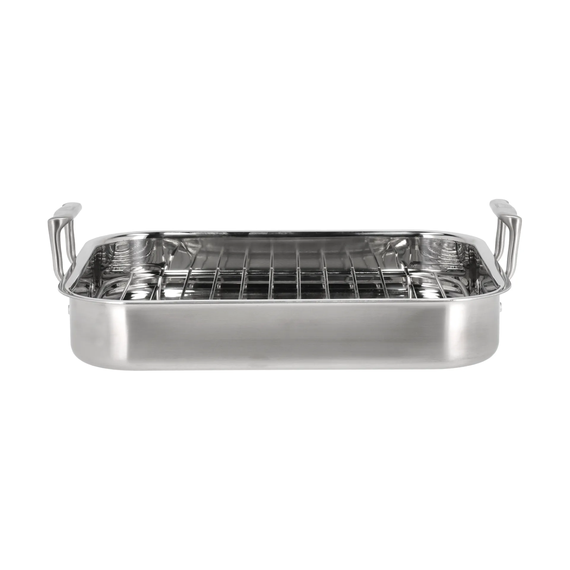 Plat à four avec grille Somme 32x26,5x5,5 cm, Acier inoxydable Pillivuyt