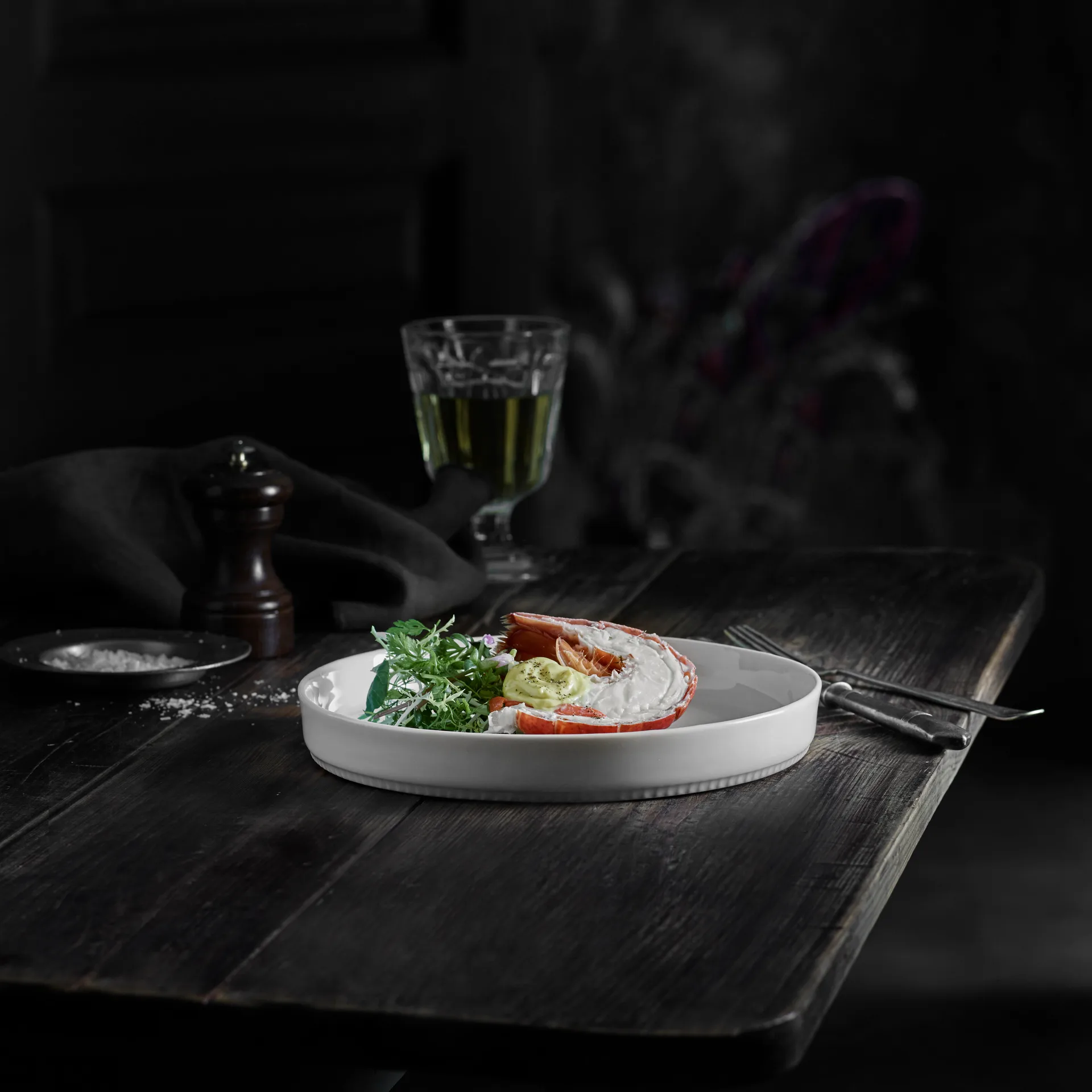 Plat à pâtes à bords rectilignes Toulouse Ø 22 cm, Blanc Pillivuyt