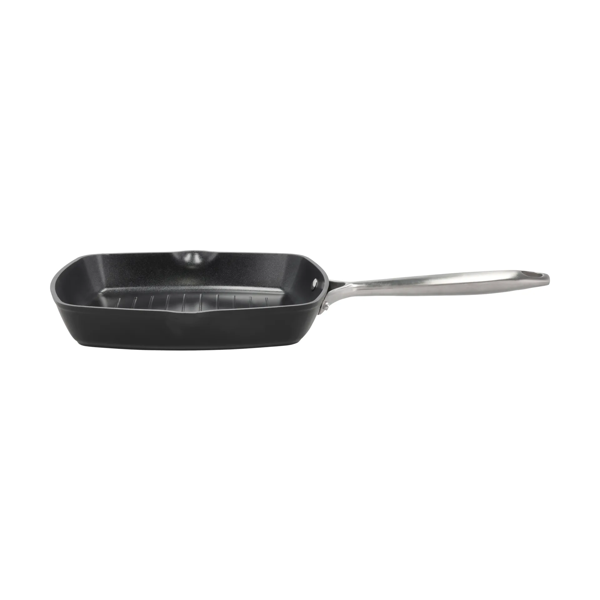 Poêle à griller Travo céramique non-stick 24x24 cm, Noir-aluminium Pillivuyt