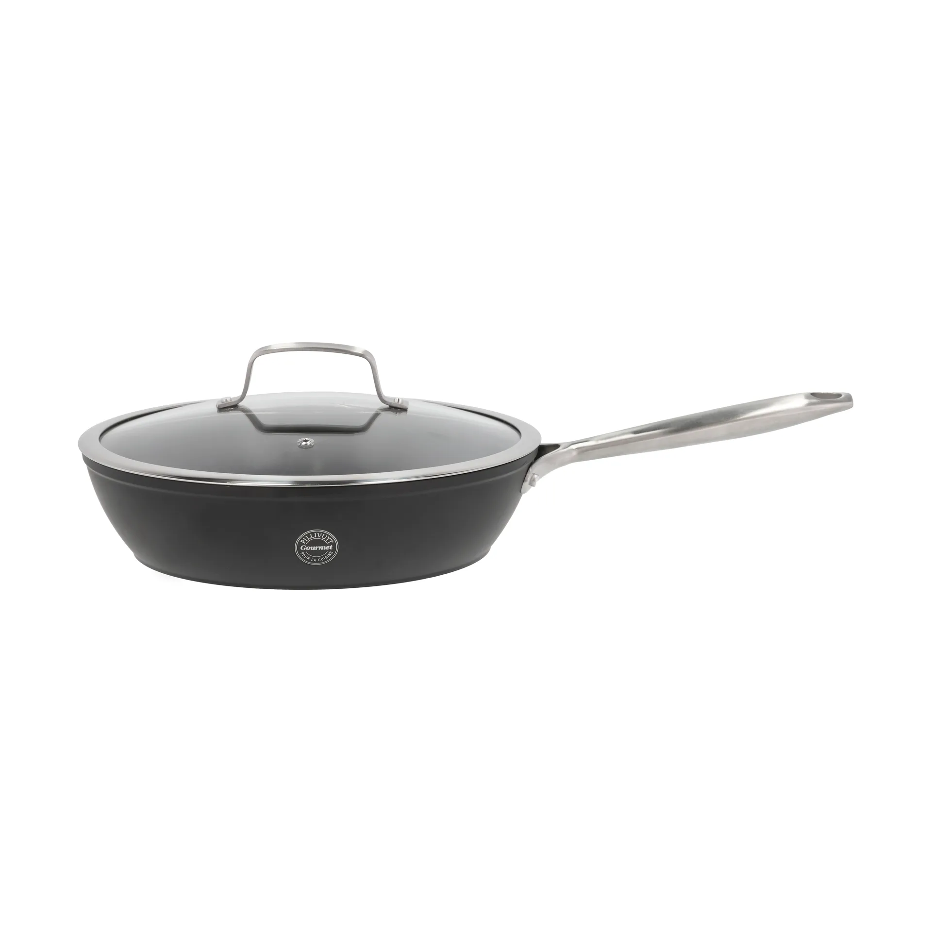 Sauteuse Travo céramique non-stick 28 cm, Noir-aluminium Pillivuyt