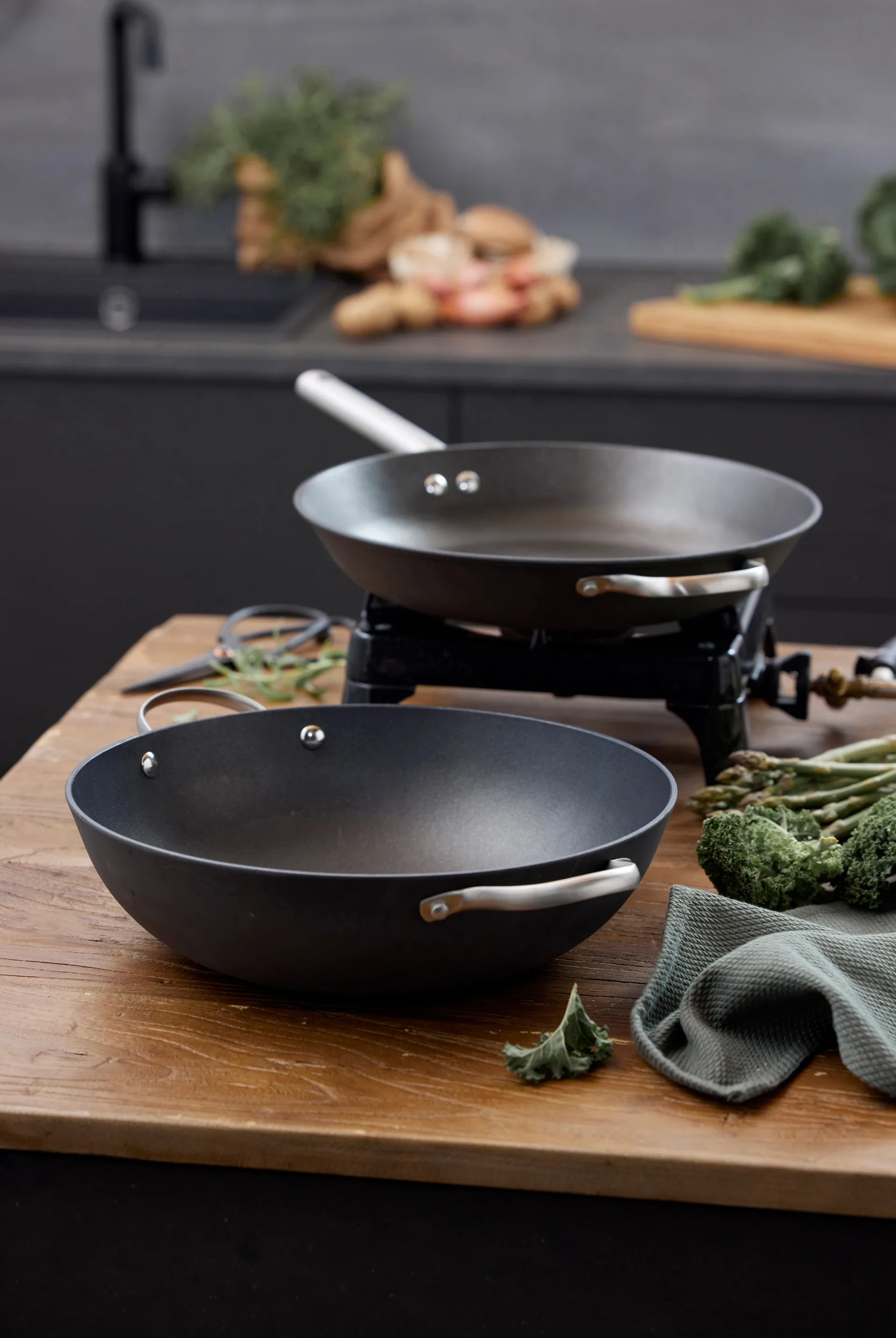 Wok en fonte légère Garonne, Ø34 cm Pillivuyt