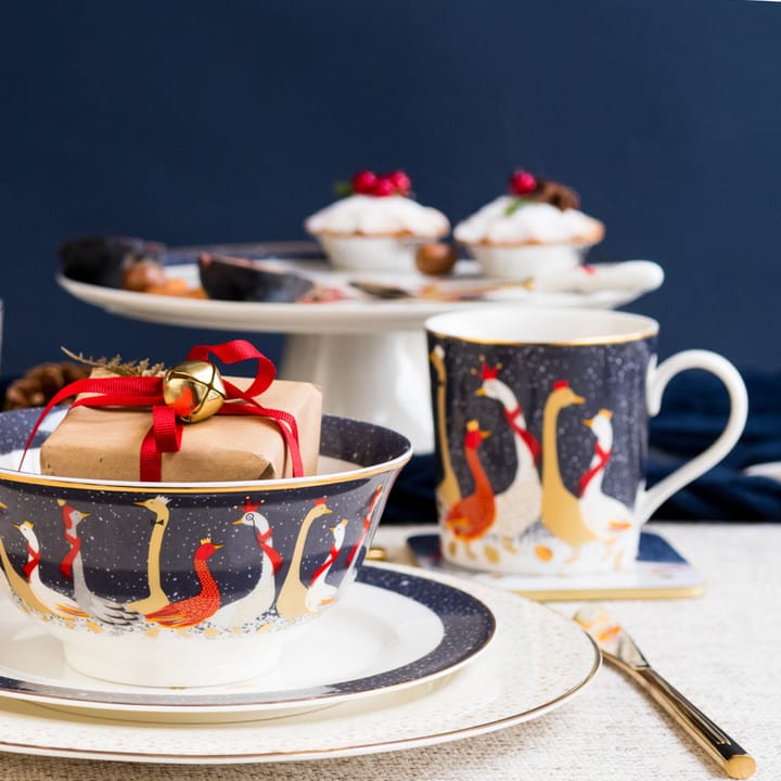 Dessous de verre Christmas Geese Lot de 6 - Bleu - Pimpernel