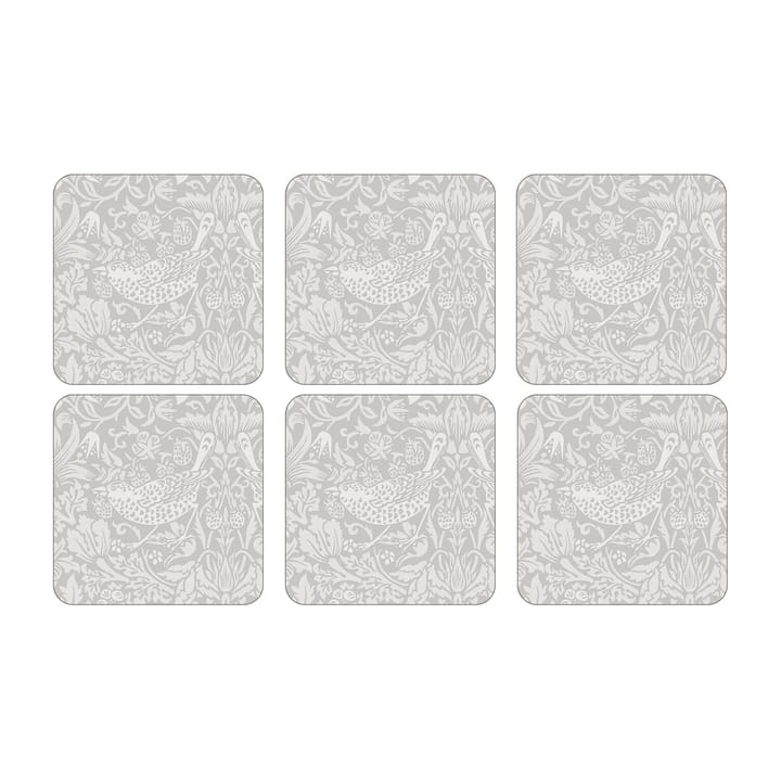 Dessous de verre Strawberry Thief Lot de 6 - Grey - Pimpernel