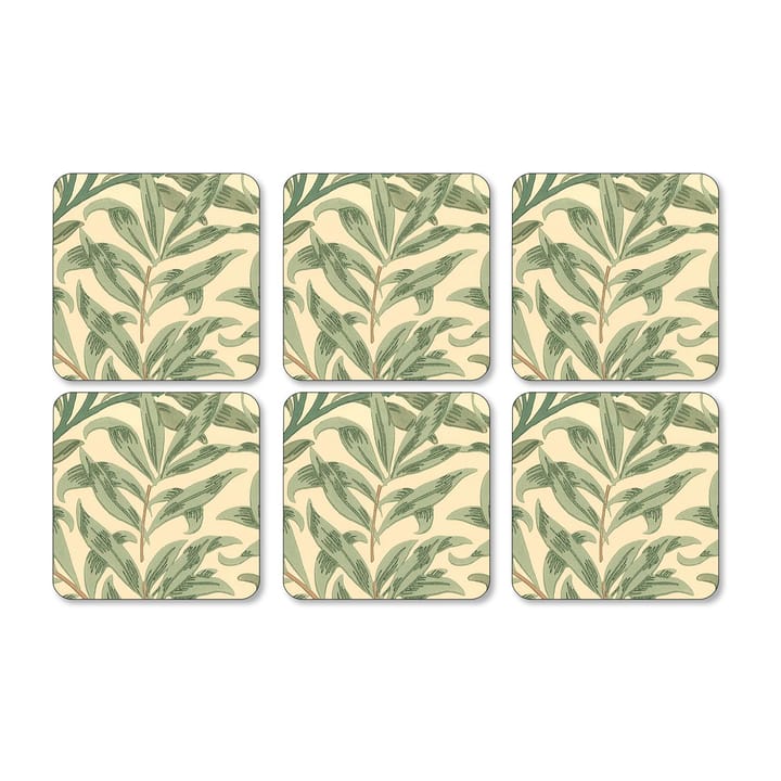 Lot de 6 sous-verres Willow Bough - Vert - Pimpernel