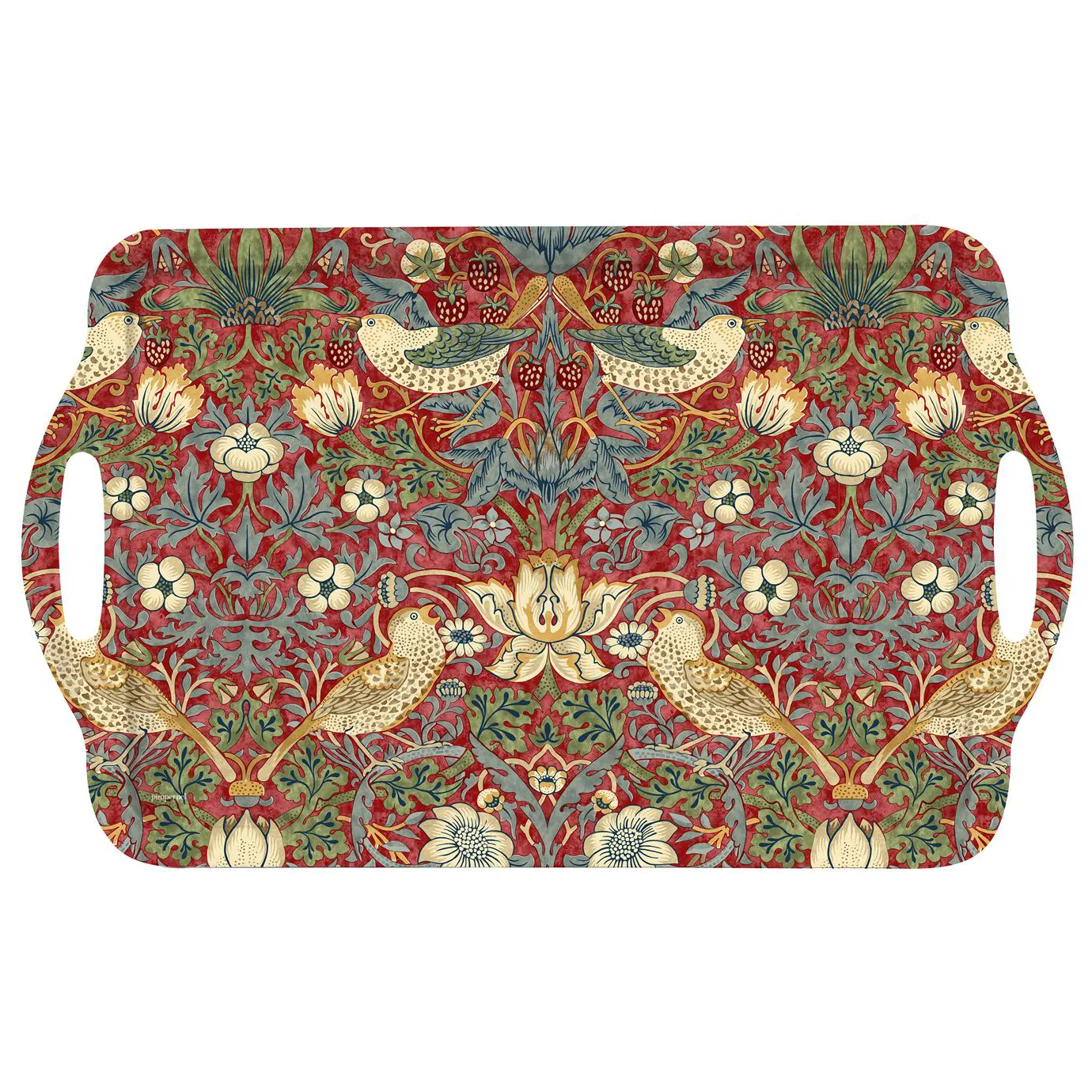 Plateau avec poignée Strawberry Thief, Rouge Pimpernel