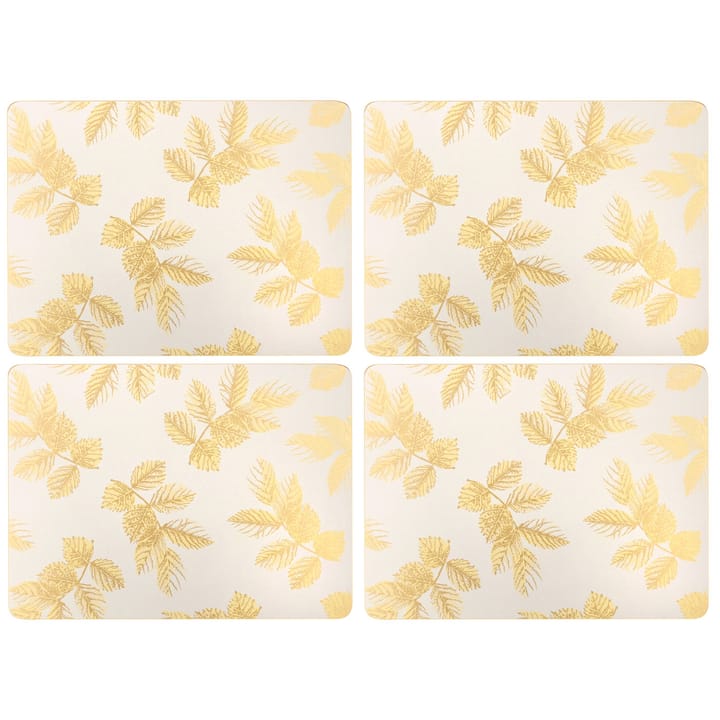 Sous-verre Etched Leaves 30 x 23 cm lot de 4 - Gris clair - Pimpernel