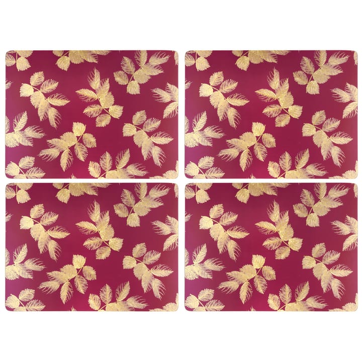 Sous-verre Etched Leaves 40 x 30 cm lot de 4 - Rose - Pimpernel