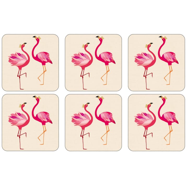Sous-verre Flamingo lot de 6 - Rose - Pimpernel