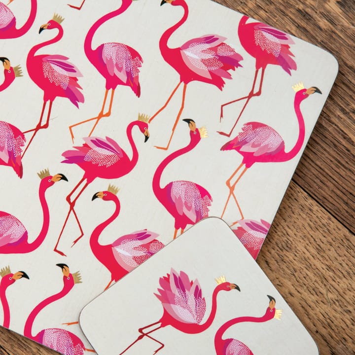 Sous-verre Flamingo lot de 6 - Rose - Pimpernel