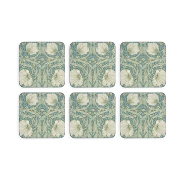 Sous-verres Morris & Co Pimpernel Lot de 6 - Vert, bleu. - Pimpernel