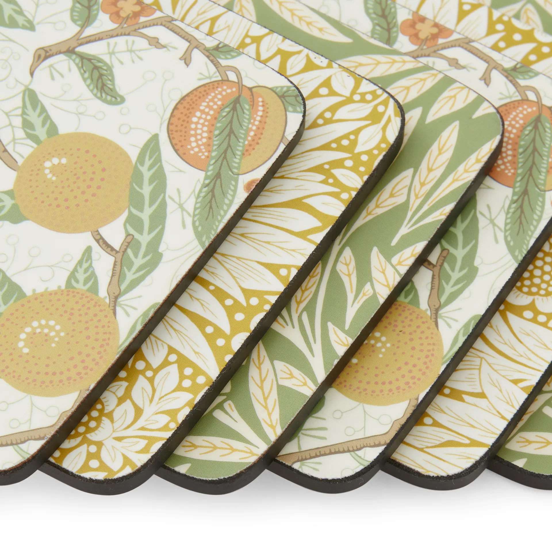 Sous-verres Morris & Co Simpley mixed Lot de 6, Fruit, Willow, Marigold Pimpernel