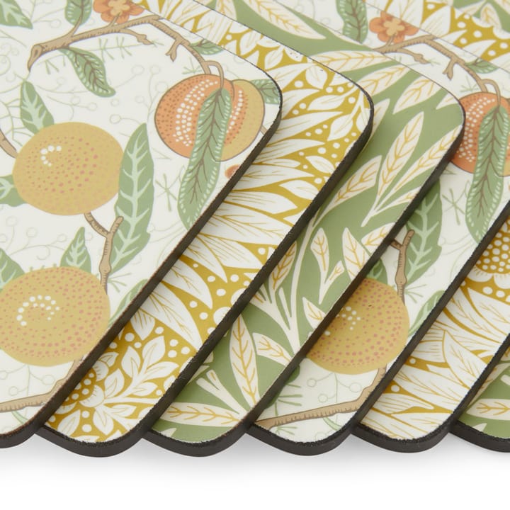 Sous-verres Morris & Co Simpley mixed Lot de 6, Fruit, Willow, Marigold Pimpernel