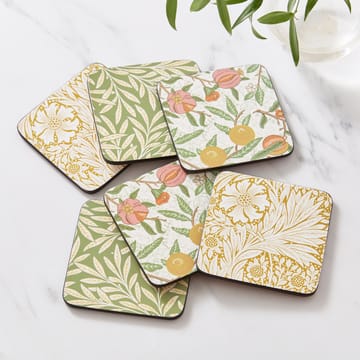 Sous-verres Morris & Co Simpley mixed Lot de 6 - Fruit, Willow, Marigold - Pimpernel