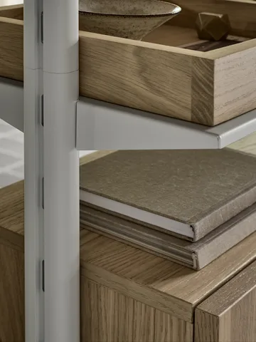 Système d’étagères Pira G2 F C A blanc/chêne 248–255 cm - Pira