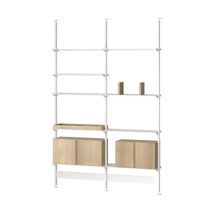 Système d’étagères Pira G2 F C A blanc/chêne 256–264 cm - Pira