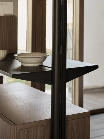 Système d’étagères Pira G2 F C A noir/noyer 240–247 cm - Pira