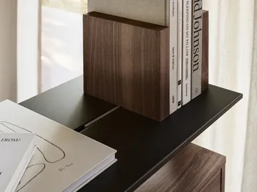 Système d’étagères Pira G2 F C B noir/noyer 240–247 cm - Pira