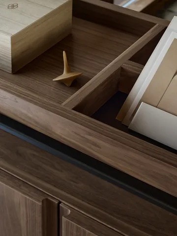 Système d’étagères Pira G2 F C B noir/noyer 256–264 cm - Pira