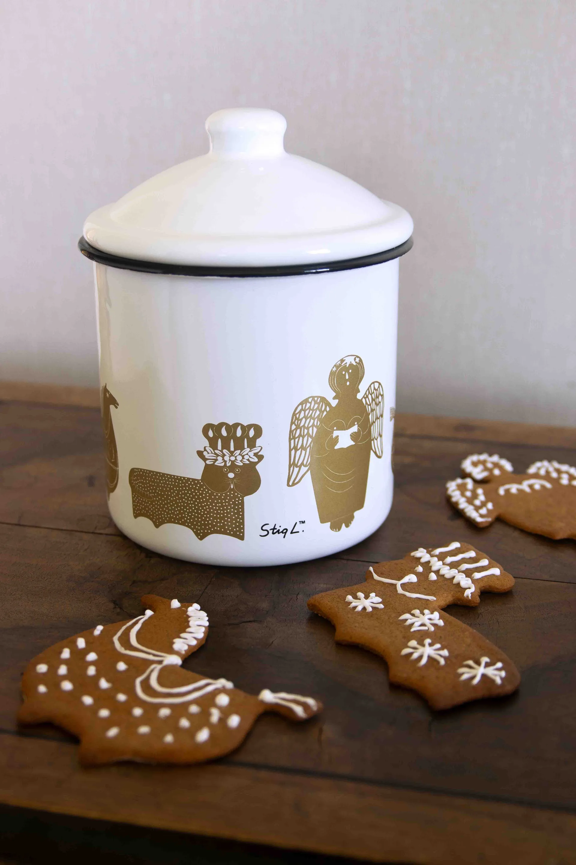 Bocal Stig L Gingerbread, Or blanc Pluto Design