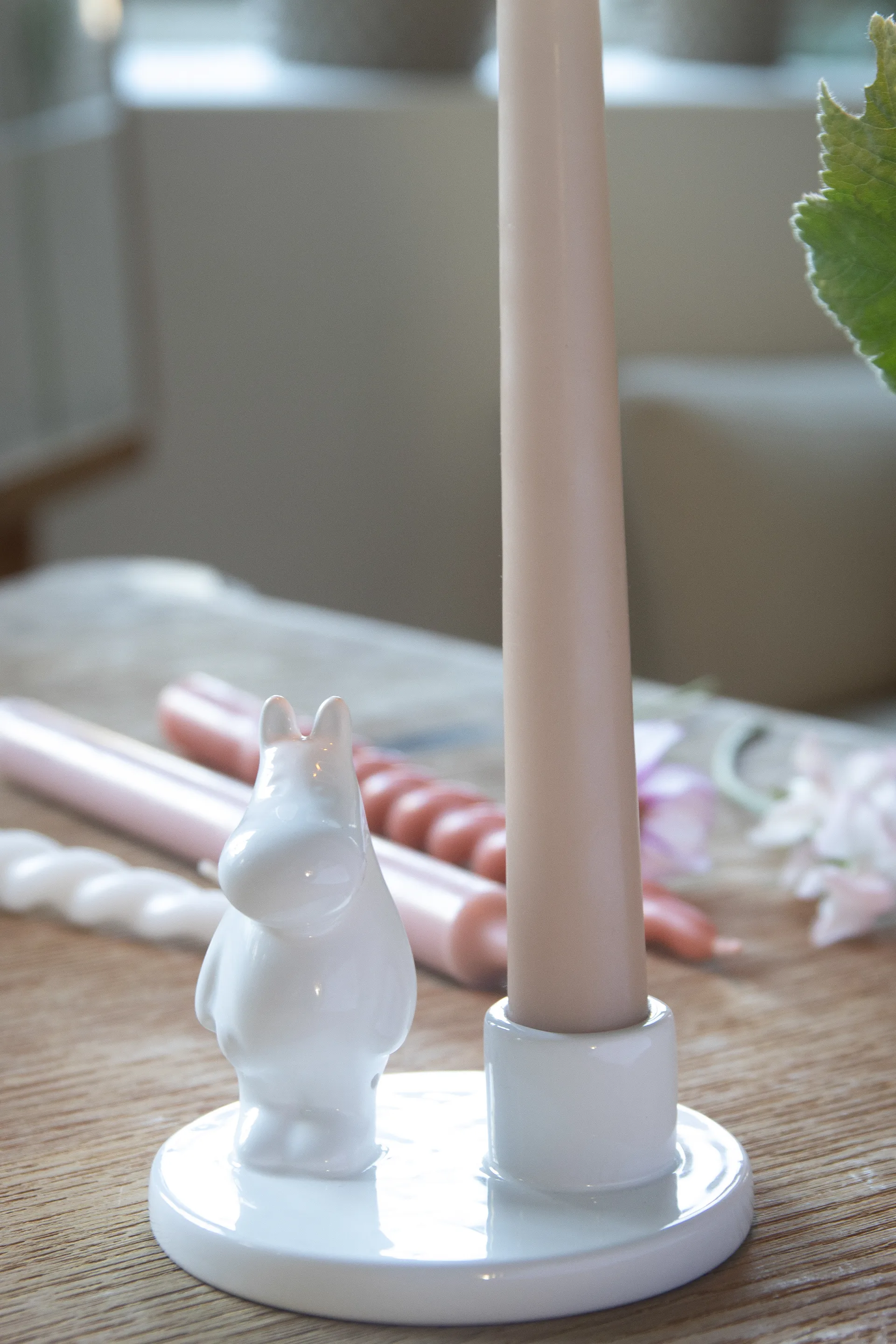 Bougeoir Moomin en céramique, Blanc Pluto Design