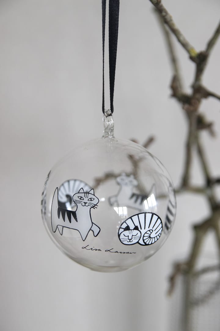 Boule de sapin chats Lisa Larson, White-black Pluto Design