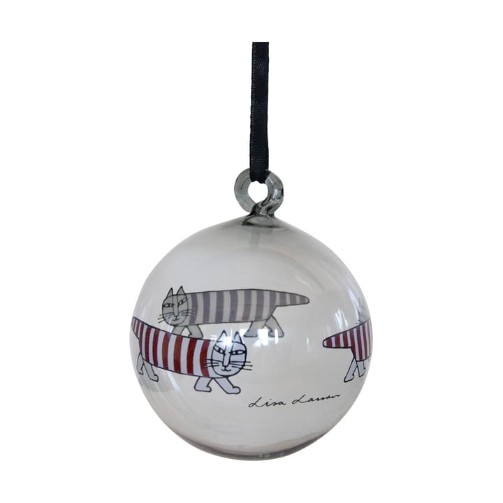 Boule de sapin Mikey Lisa Larson - Silver-rouge-blanc - Pluto Design