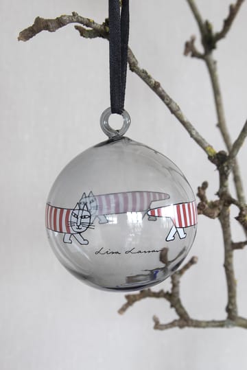 Boule de sapin Mikey Lisa Larson - Silver-rouge-blanc - Pluto Design