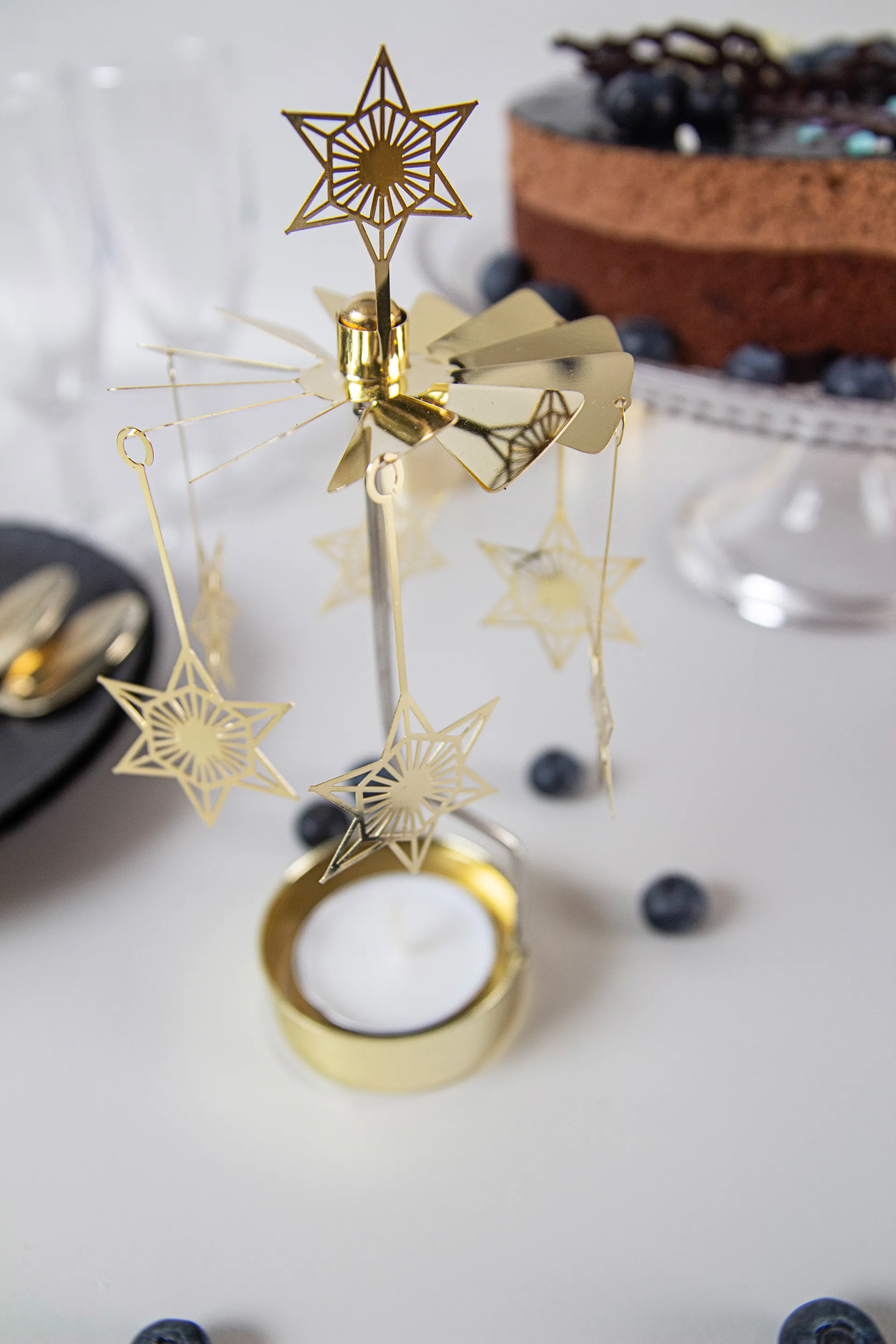 Carillon Art Deco étoile, Doré Pluto Design