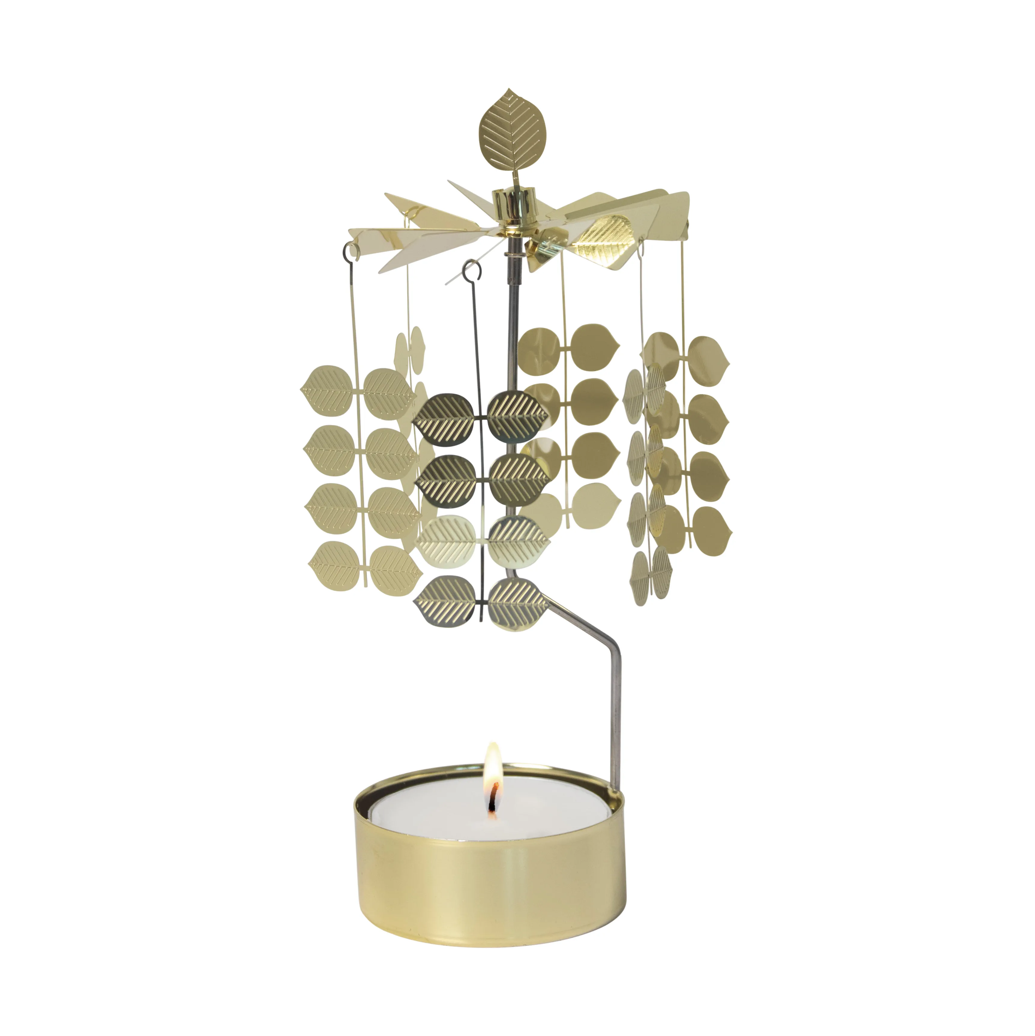 Carillon Suédois Original + 4 Bougies - Décoration Festive Tournante Pour Noël (Blanc)
