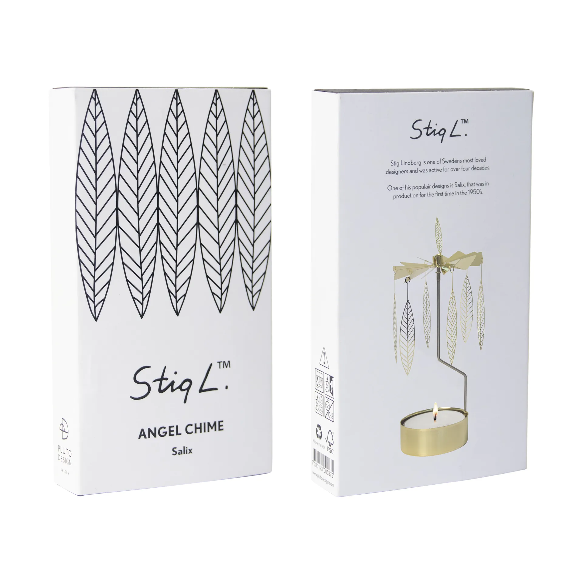 Carillon d'anges Stig L Salix medium, Or Pluto Design