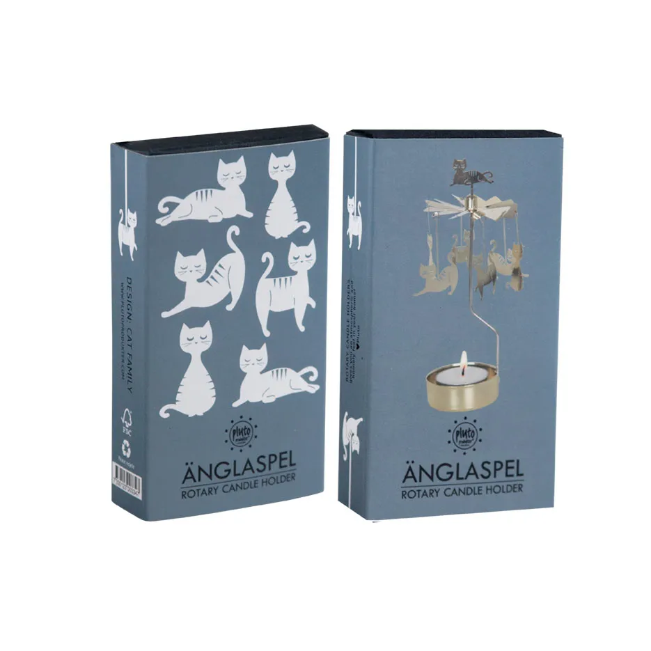 Carillon Famille des chats, Doré Pluto Design