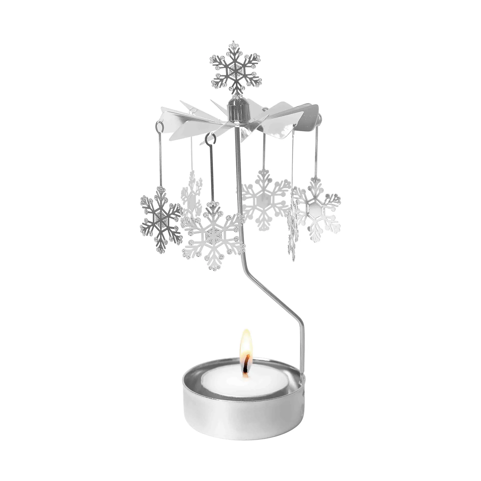 Carrousel à bougies Let it snow, Argent Pluto Design