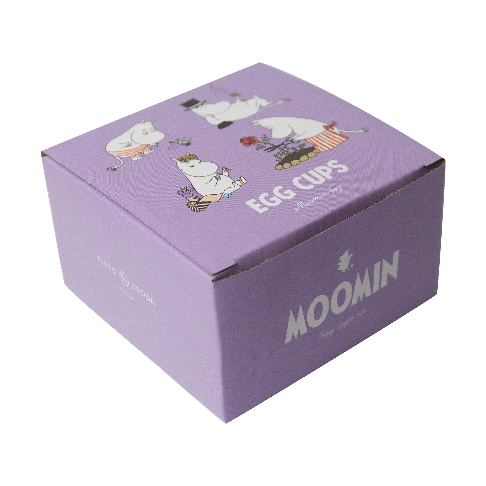 Coquetier Moomin joy 4 pièces, Blanc-multi Pluto Design