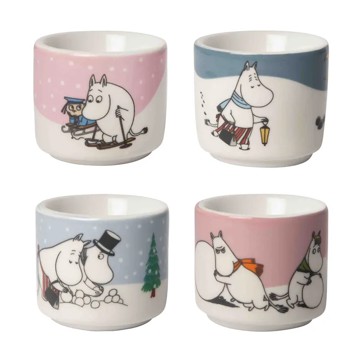 Coquetier Mumin 4 pièces - Moomin hiver - Pluto Design