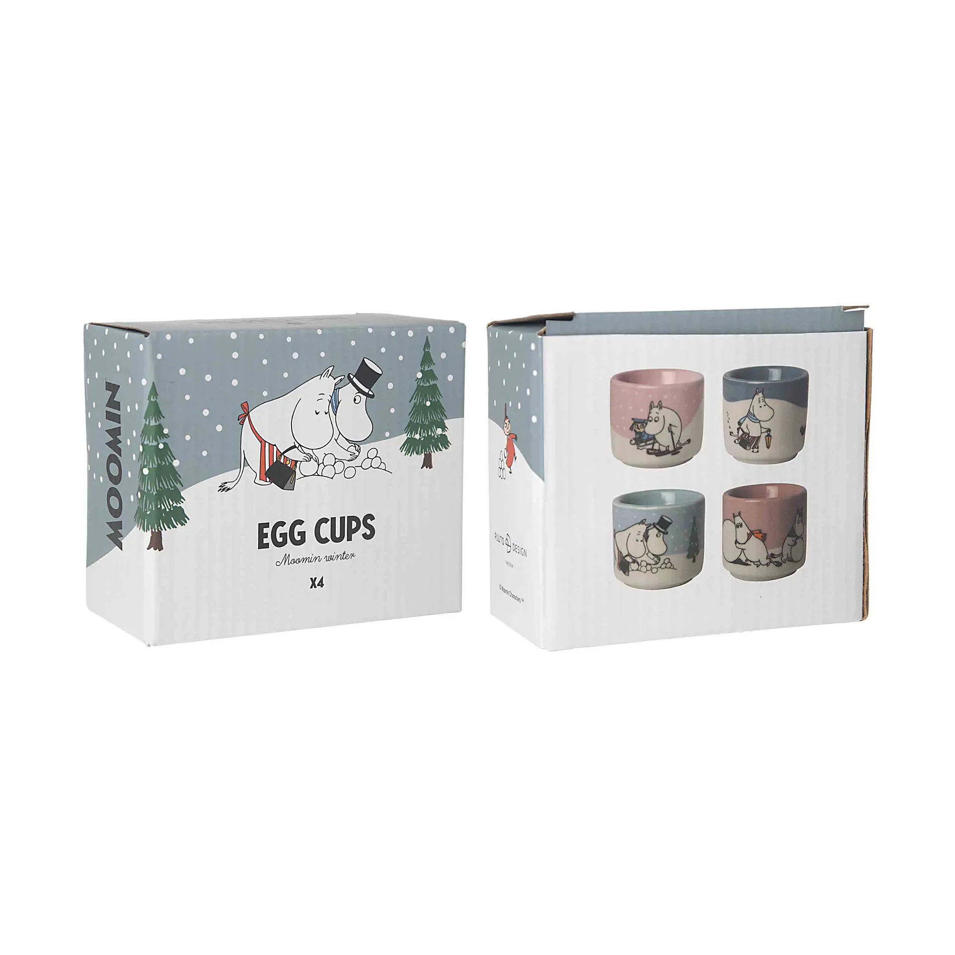 Coquetier Mumin 4 pièces, Moomin hiver Pluto Design