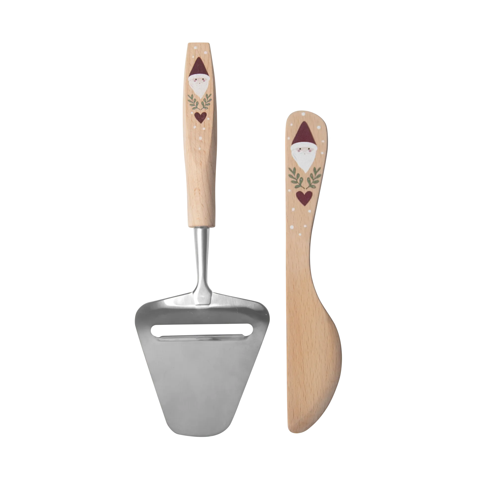Couteau à beurre et trancheur à fromage 2 pièces Santa, Beige Pluto Design