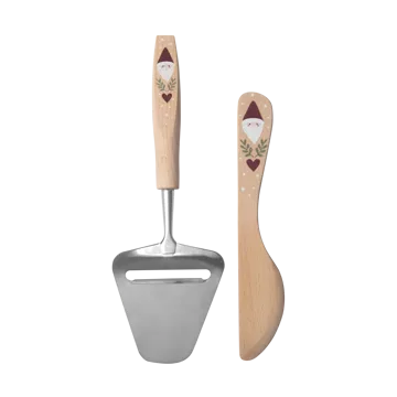 Couteau à beurre et trancheur à fromage 2 pièces Santa - Beige - Pluto Design