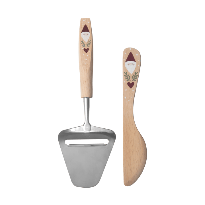 Couteau à beurre et trancheur à fromage 2 pièces Santa - Beige - Pluto Design