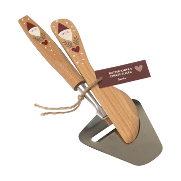 Couteau à beurre et trancheur à fromage 2 pièces Santa - Beige - Pluto Design