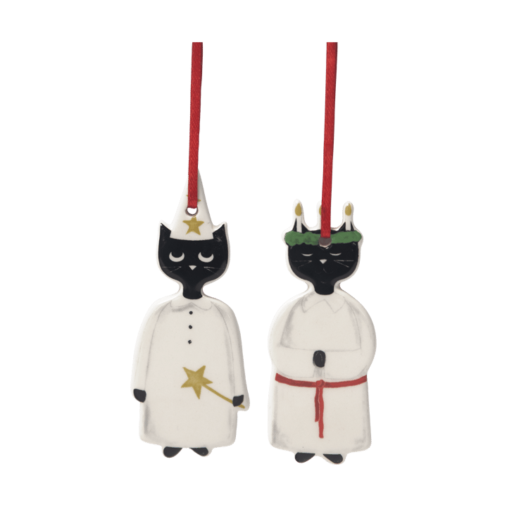 Décoration de Noël Christmas Cats - 2 pièces - Noir-blanc - Pluto Design