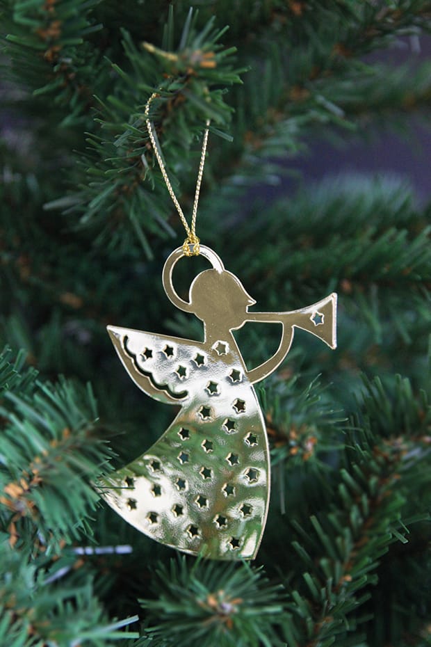 Décoration de Noël en métal Pluto - ange trompette, doré - Pluto Design