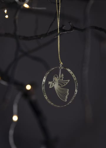 Décoration de Noël en métal Pluto - Ange volant, doré - Pluto Design