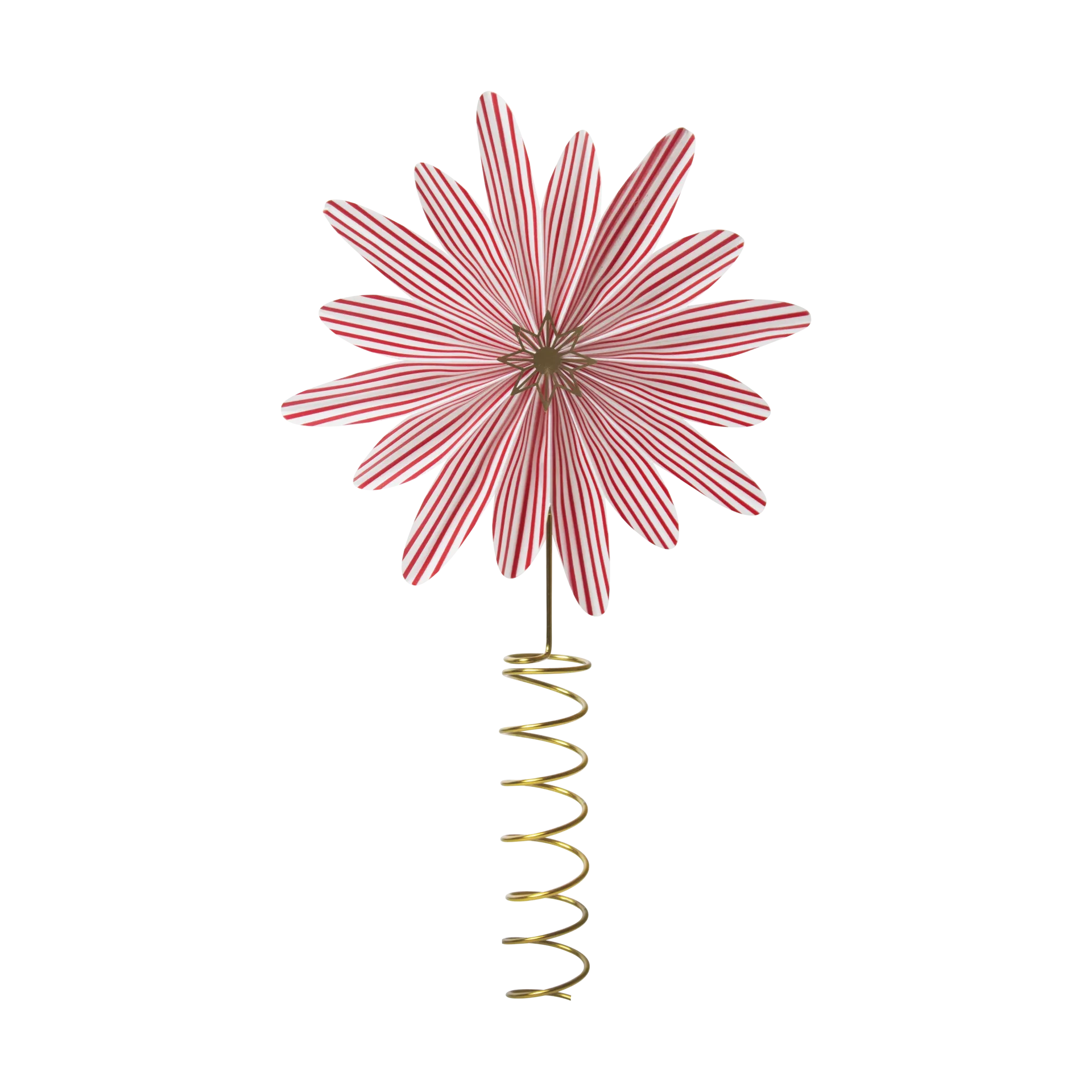 Décoration de pointe de sapin sucre d'orge, Rouge-blanc Pluto Design