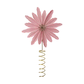 Décoration de pointe de sapin sucre d'orge - Rouge-blanc - Pluto Design