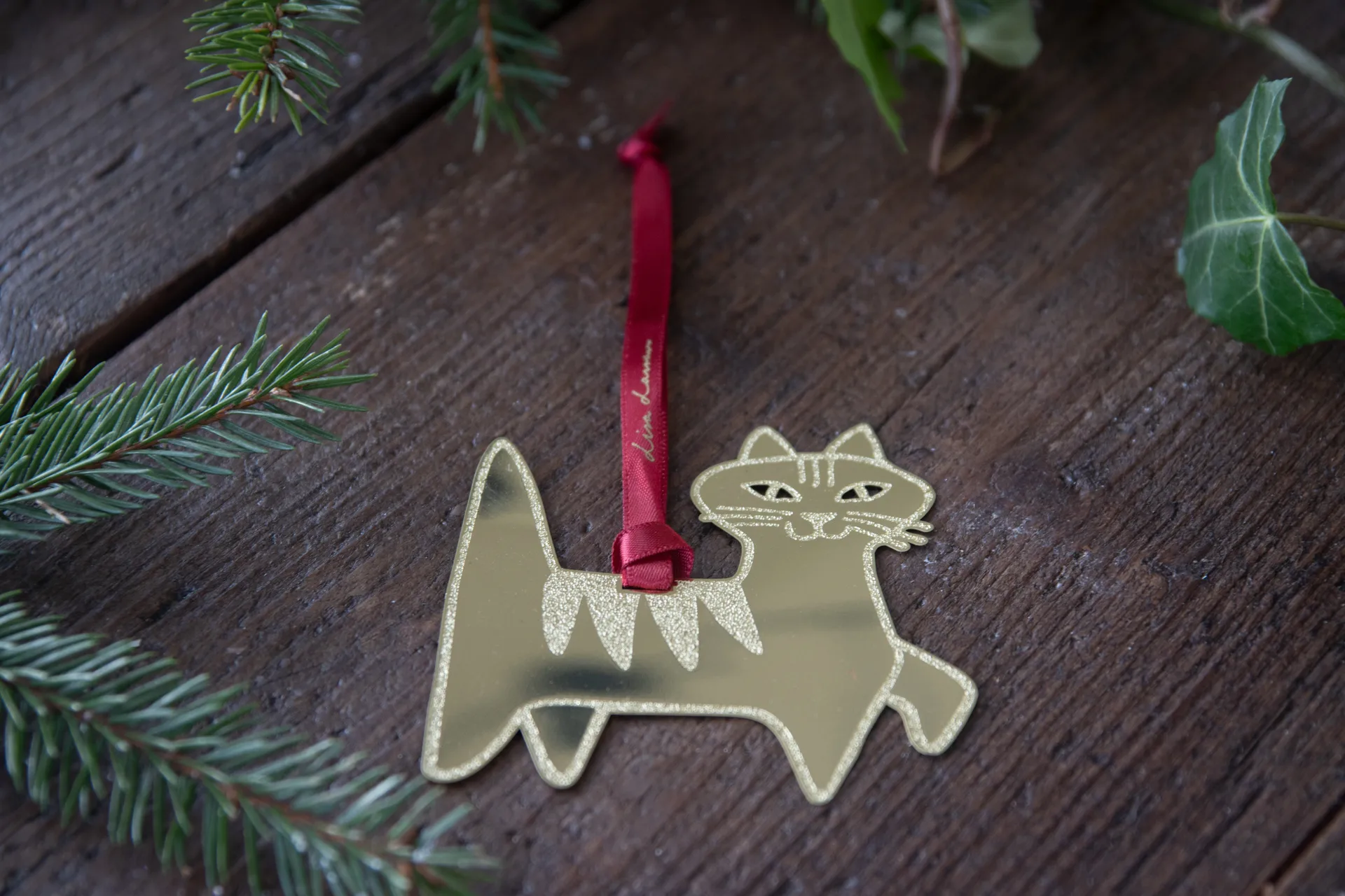 Décoration suspendue Felix Lisa Larson, Or Pluto Design